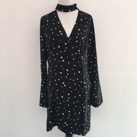 J.O.A. Los Angeles Star Dress Size M Long Sleeve - Picture 1 of 8